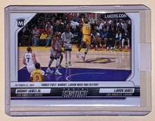 LeBron & Bronny James 2024 PANINI INSTANT #26 LAKERS MAKE NBA HISTORY (C)