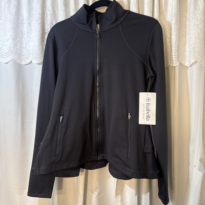 Isabella Active Wear Jacket with Tags Medium Black and White Full Zip