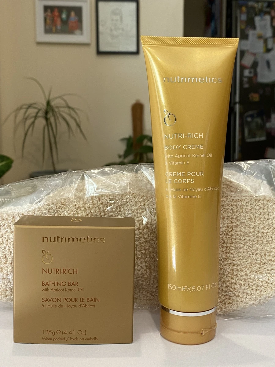 Nutrimetics Nutri Rich 125g Bathing Bar, 150ml Body Creme & Exfoliating Mitt ❤️