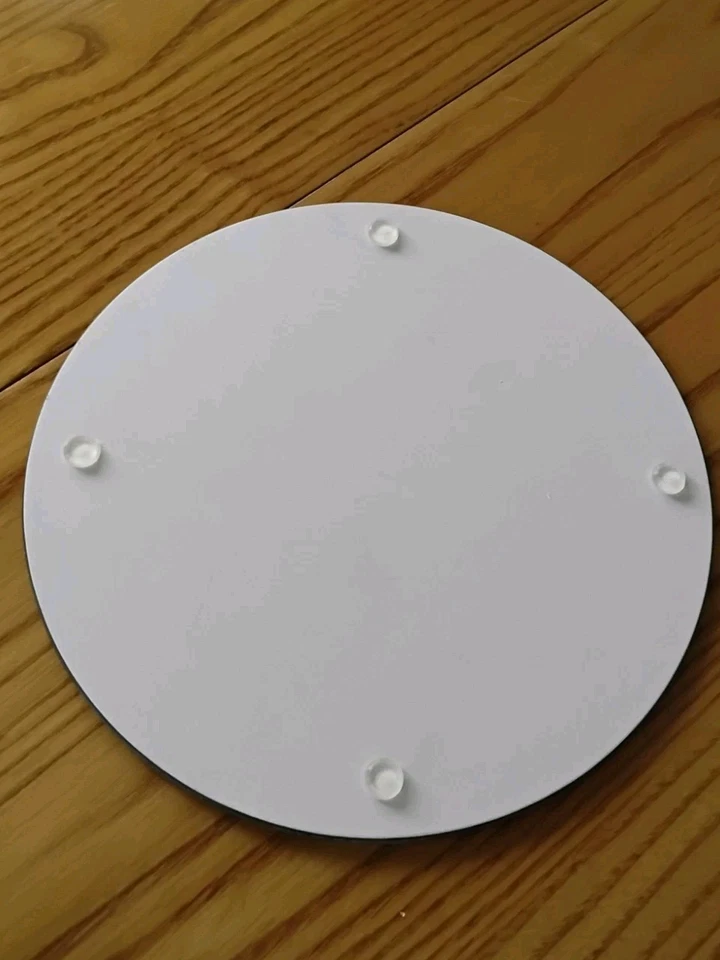 Round Glass Cutting Board  Trivet 8" FAT CHEF Excellent  - Image 3 of 3