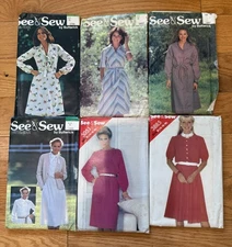 Lot of 6 See & Sew Women’s Patterns Uncut Sizes 14-18