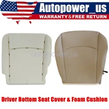 Driver Bottom Leather Seat Cover Tan With Foam Cushion For 09-12 Dodge Ram 2500