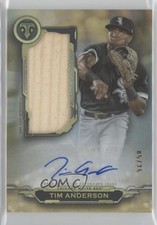 2019 Topps Triple Threads Single Jumbo Relics Gold /25 Tim Anderson Auto 02ti