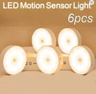 PIR Motion Sensor LED Night Light USB Rechargeable Night Lamp For Kitchen Cabine