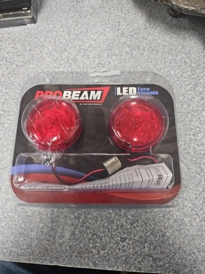 Custom Dynamics ProBEAM LED Red Rear Turn Signal Inserts Bullet Style Harley A1