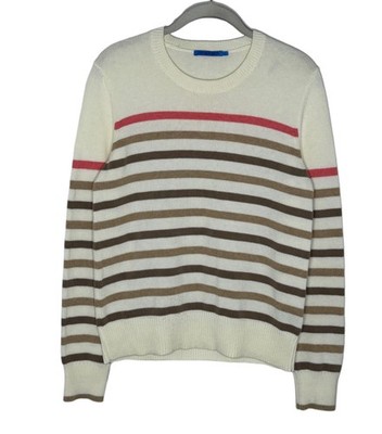 J Mclaughlin Galen Striped Sweater Size S Women Preppy Luxury Cotton Blend