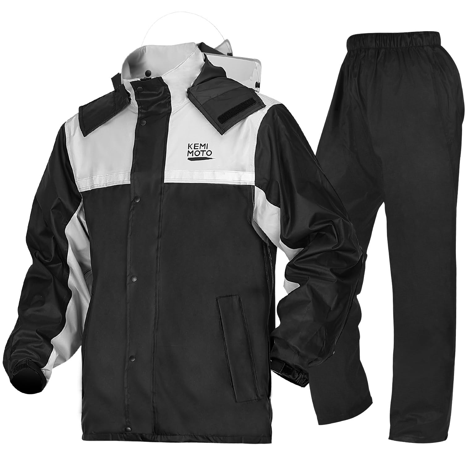 Combinaison de pluie moto homme en tissu technique résistant maillage dense