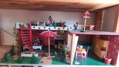 Puppenhaus Bungalow Mit Viel Zubehör - Bild 1 von 4