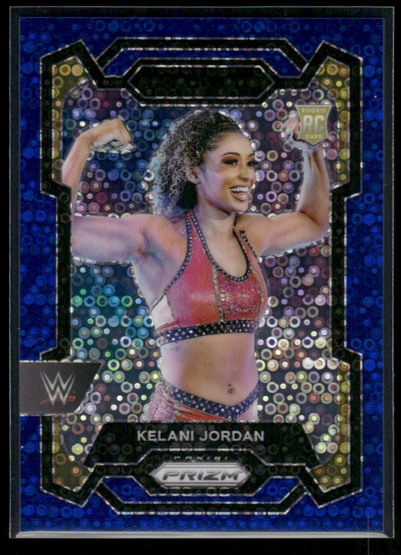2024 Prizm WWE Kelani Jordan #127 Under Card Blue /25 (RC)