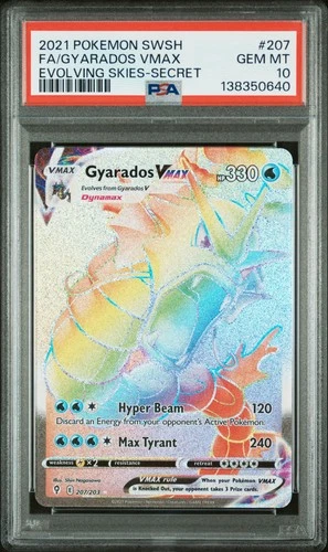 2021 POKEMON SWORD & SHIELD EVOLVING SKIES SECRET FULL ART/GYARADOS VMAX PSA 10