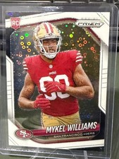 2025 Panini Prizm Mykel Williams White Disco Prizm Parallel Rookie Card #304