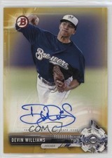 2017 Bowman Retail Prospect Auto Gold 21/50 Devin Williams #PA-DW Auto c5b