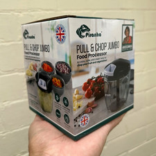 Piranha Pull & Chop Jumbo Manual Food Processor 900ml 5 Blades Non-Slip
