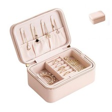 small travel jewelry case,Double Layer Travel Jewelry Box Organizer, Rustic