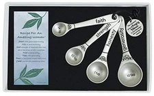 Abbey Gift Amazing Woman 4 Measuring Spoons, 7" x 4.25", Multicolor