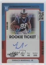 2021 Panini Contenders Optic Red Prizm 37/99 Terrace Marshall Jr #120 Auto 0b3