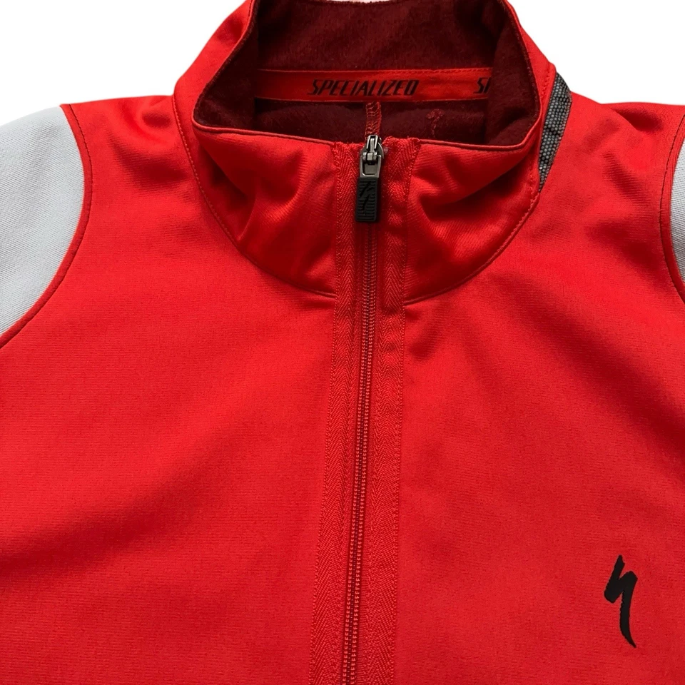 Chaqueta de Ciclismo Especializada Para Hombres XL Cremallera Completa Manga Larga Bicicleta Jersey Naranja Gris Foto 4 de 4