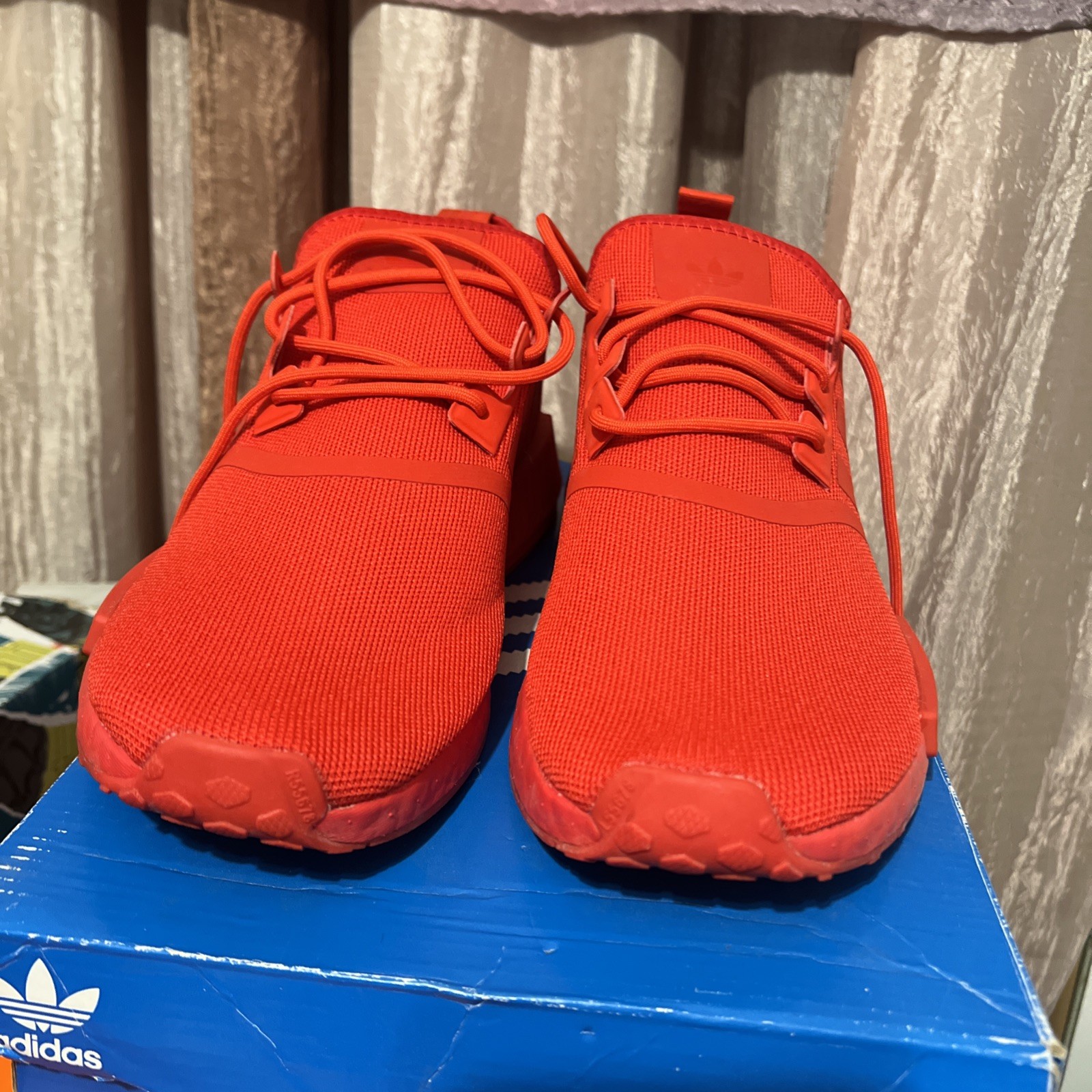 Adidas originals NMD_R1 Primeblue Men's Shoes Vivid Red GX7605 size 11