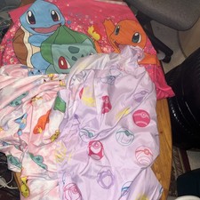 Pokemon Twin Sheet 3 Piece Set Flat Fitted Pillowcase 2023
