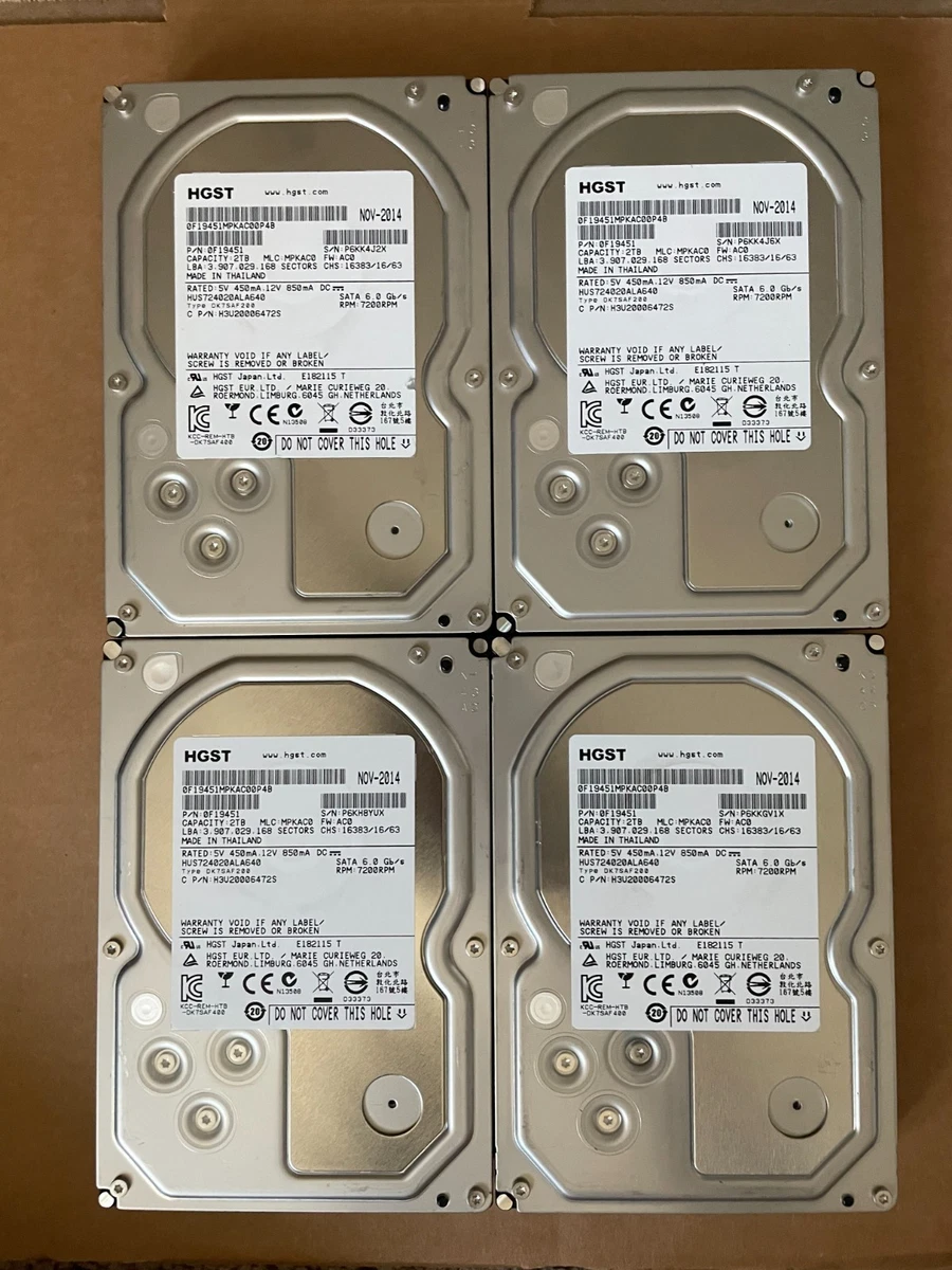 HGST 2TB HDD 2台セット HGST 2TB Storage Capacity Hard Drives (HDD, SSD & NAS) for sale | eBay