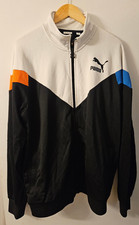 Mens Puma MCS Track Jacket XL - Black w/ Blue  Orange