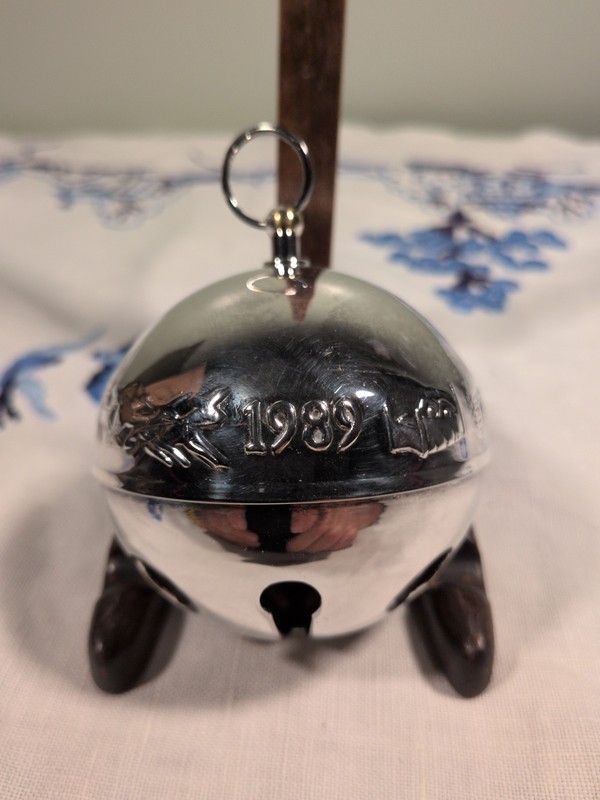 Wallace 1989 Silverplate Sleigh Ball Bell Christmas Ornament No Box 