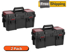 Hyper Tough 16-inch Toolbox Heavy-duty Resin Storage With Padlock Security