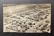Wolf Point Mont taken from Aeroplane by A K Guthaug Montana RPPC 1922 low grade