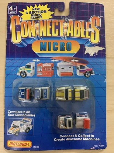 VTG RARE Police Porsche Van CHAMPION Micro Connectables Matchbox MICRO Series