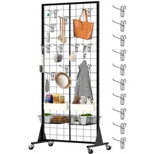 2'x5.5' Ft Gridwall Panel Display Stands Heavy Duty Floor Standing Retail Dis...