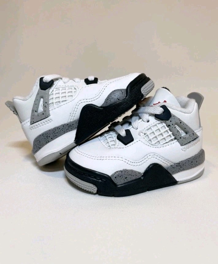 Nike Air Jordan 4 Retro OG TD White Cement Mens Sneakers IB4387-100