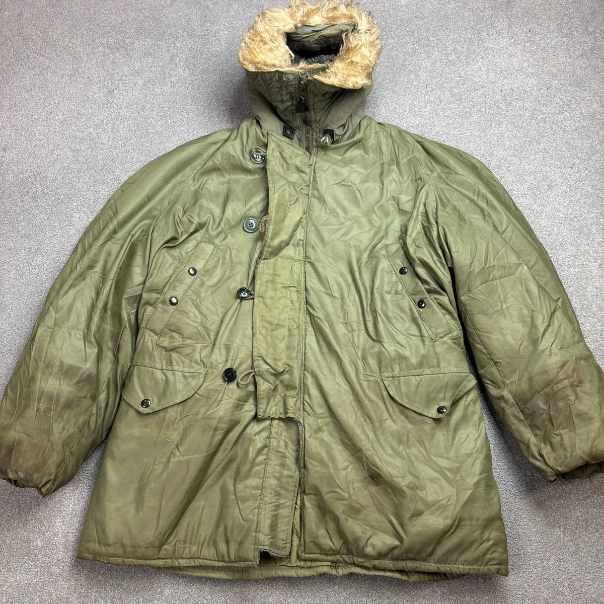 Veste N 3B, grande taille, vert armée, Parka pour