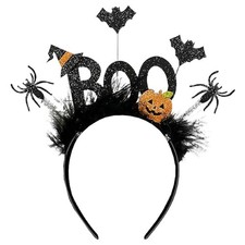Halloween Headband for Women BOO Bat Pumpkin Headband for Halloween Cosplay C...