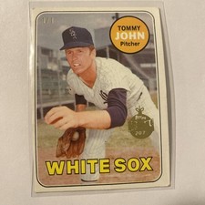 Tommy John 1/1 Topps 1969 #465 2025 Foil Buyback Stamped Holiday- VINTAGE 1/1