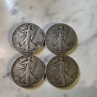 Liberty Walking Half Dollar 50C 1940 & 1942 Circulated Silver US Coins Lot