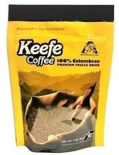 Premuim Keefe Coffee 100% Colombian Freeze Dried 3oz Resealable Bag