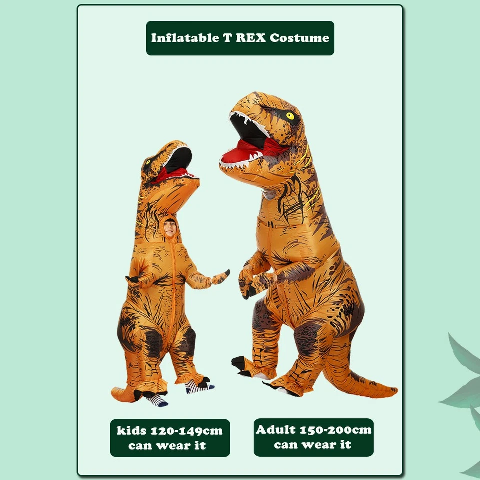 T-Rex Funny Dinosaur Inflatable Costume Party Cosplay Suits Adult Kids Funny AU - image 2 of 4