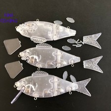 3pcs 145mm Unpainted fishing lure 41.5g blank large single joint swimbait 8084#