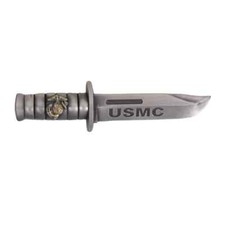 Marine Corps Knife Letter Opener Challenge Coin USMC K-Bar 4  Letter Opener