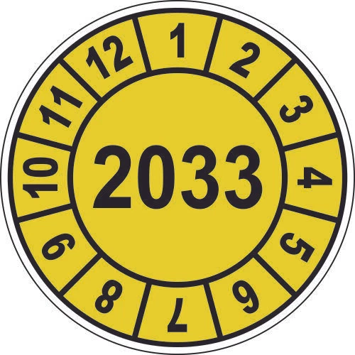 Prüfplakette, Wartungs-Plaketten, Prüfung, Etikett UVV BGV 2022 - 2027 - Bild 12 von 12
