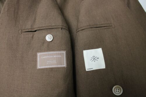 SUITSUPPLY Jort Jacket FC Slim Blazer Men's UK 38 Brown Double-Breasted Linen - Picture 8 of 11