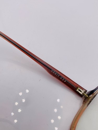 Vintage Orbit Brown Blue Transparent Oval Sunglasses USA FRAMES ONLY - Picture 6 of 7