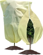 Plant Covers Freeze Protection, 2 Pk 40''W x 47''H Shrub Jackets w/Zipper/Drawst
