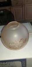 NEW VINTAGE ETCHED FROSTED GLASS GLOBE LIGHTSHADE