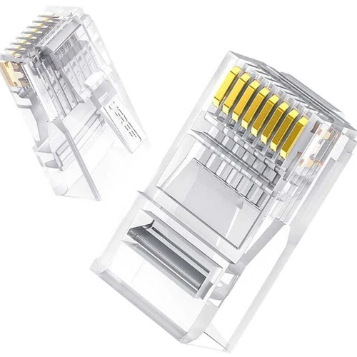 100x Stecker RJ45 Cat 6 Ugreen Netzwerkstecker Steckverbinder Transparent