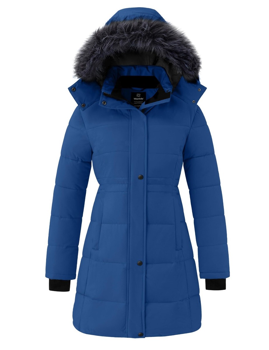 Wantdo Women's Recycled Winter Coats Quilted Warm Winter Jacket Puffer  Jacket
