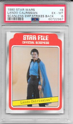 1980 Scanlens Empire Strikes Back Star Wars Lando Calrissian PSA 6 RC POP 1 RARE