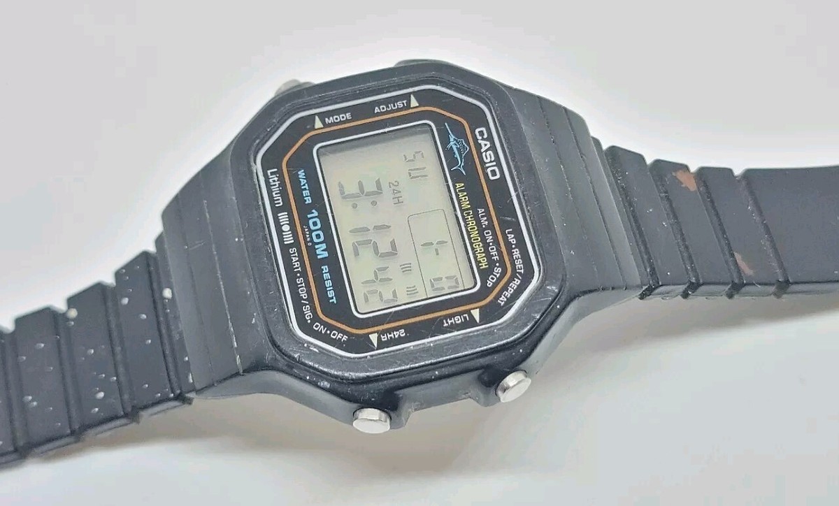 Vintage Casio W-300 106 Marlin Digital Wrist Watch New