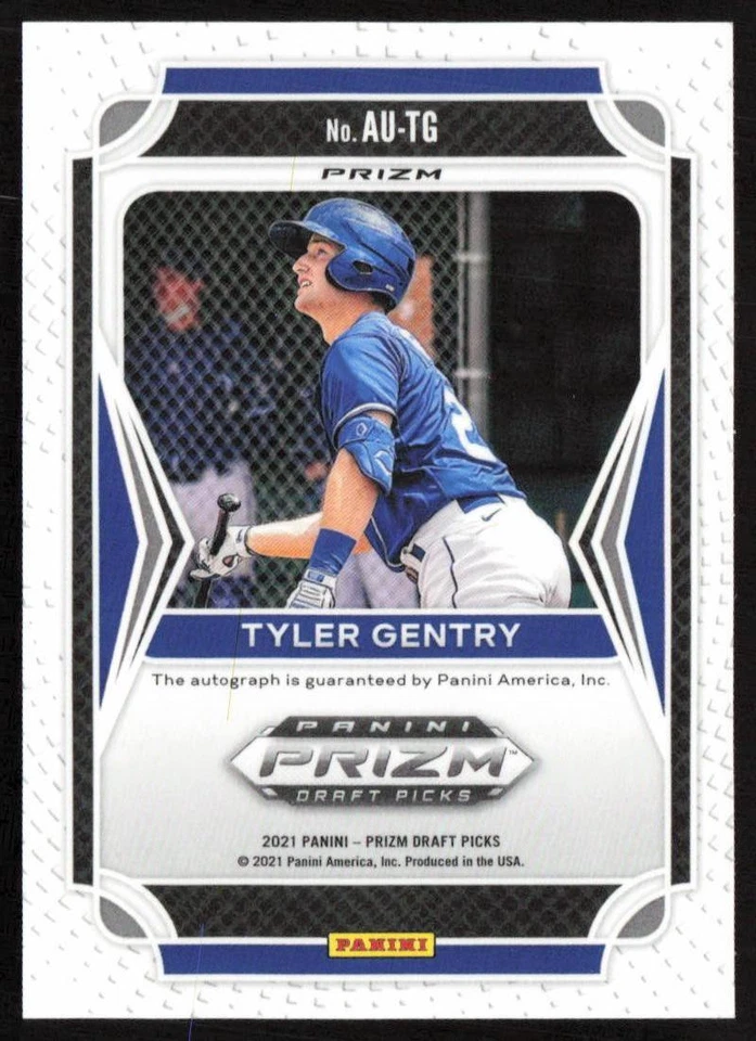 2021 Panini Prizm Draft Picks #AU-TG Tyler Gentry Autographs - Image 2 of 2