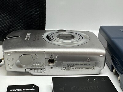 Canon PC1169 Camera Silver with case battery cahrger memory Canon PC1169 Camera Silver with case battery cahrger memory